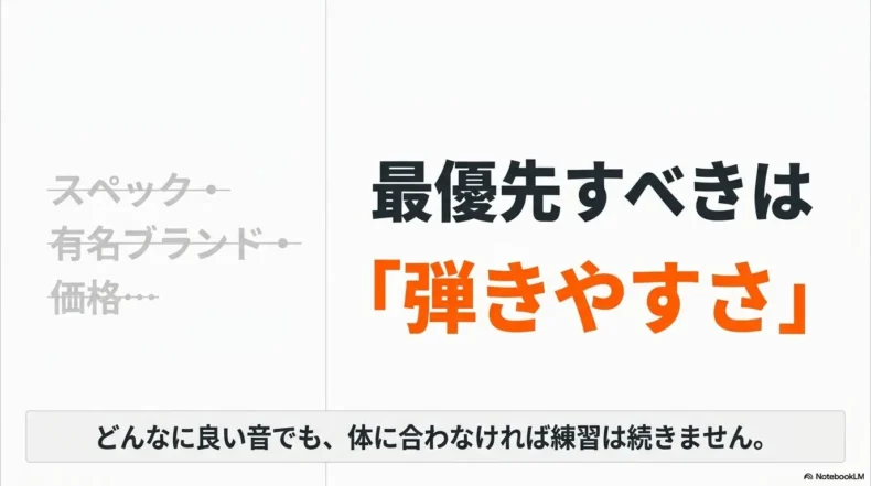 有名ブランドや価格よりも体に合った弾きやすいエレキベースを優先