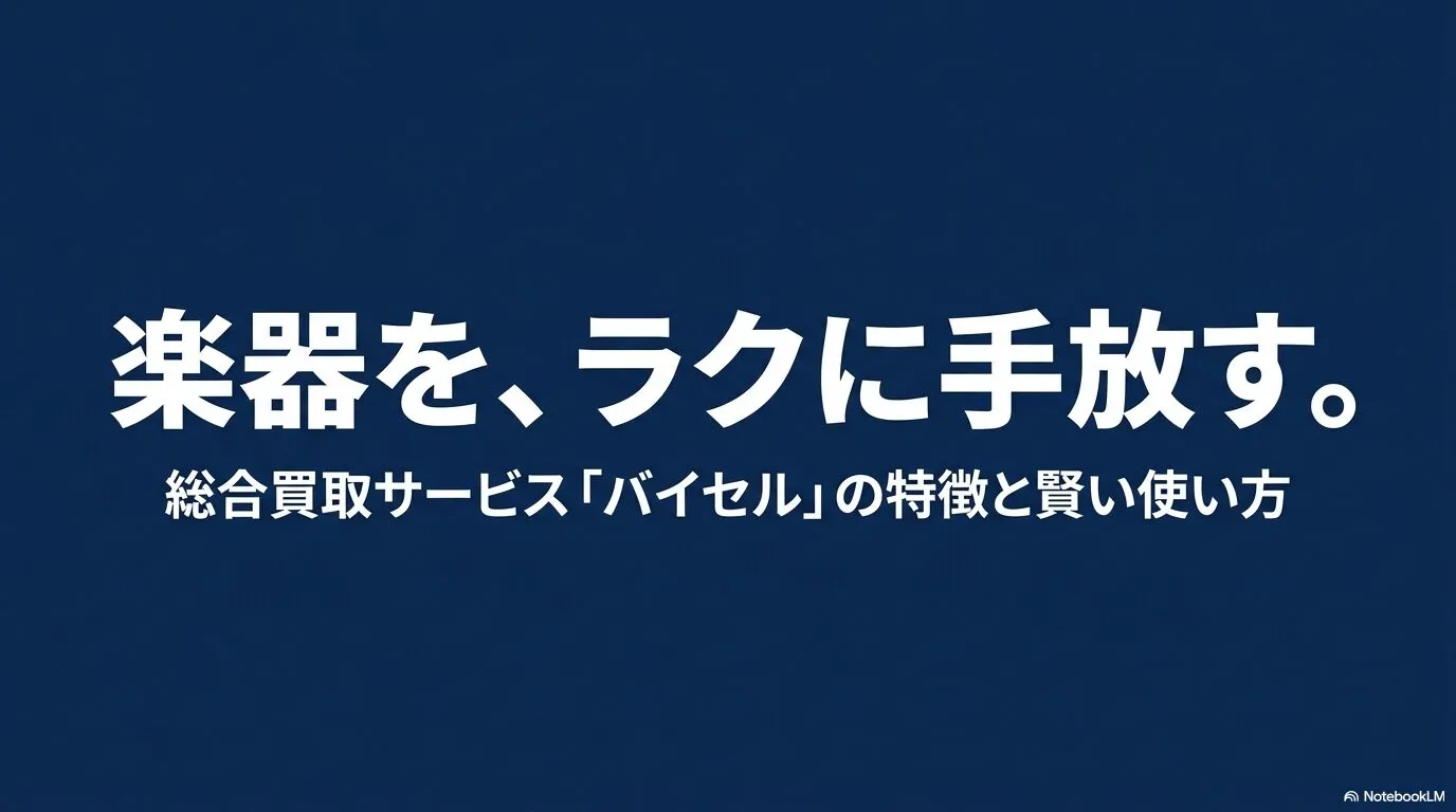 楽器をラクに手放せる総合買取サービス「バイセル」の特徴と賢い使い方