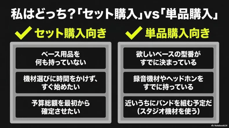 セット向きじゃない人