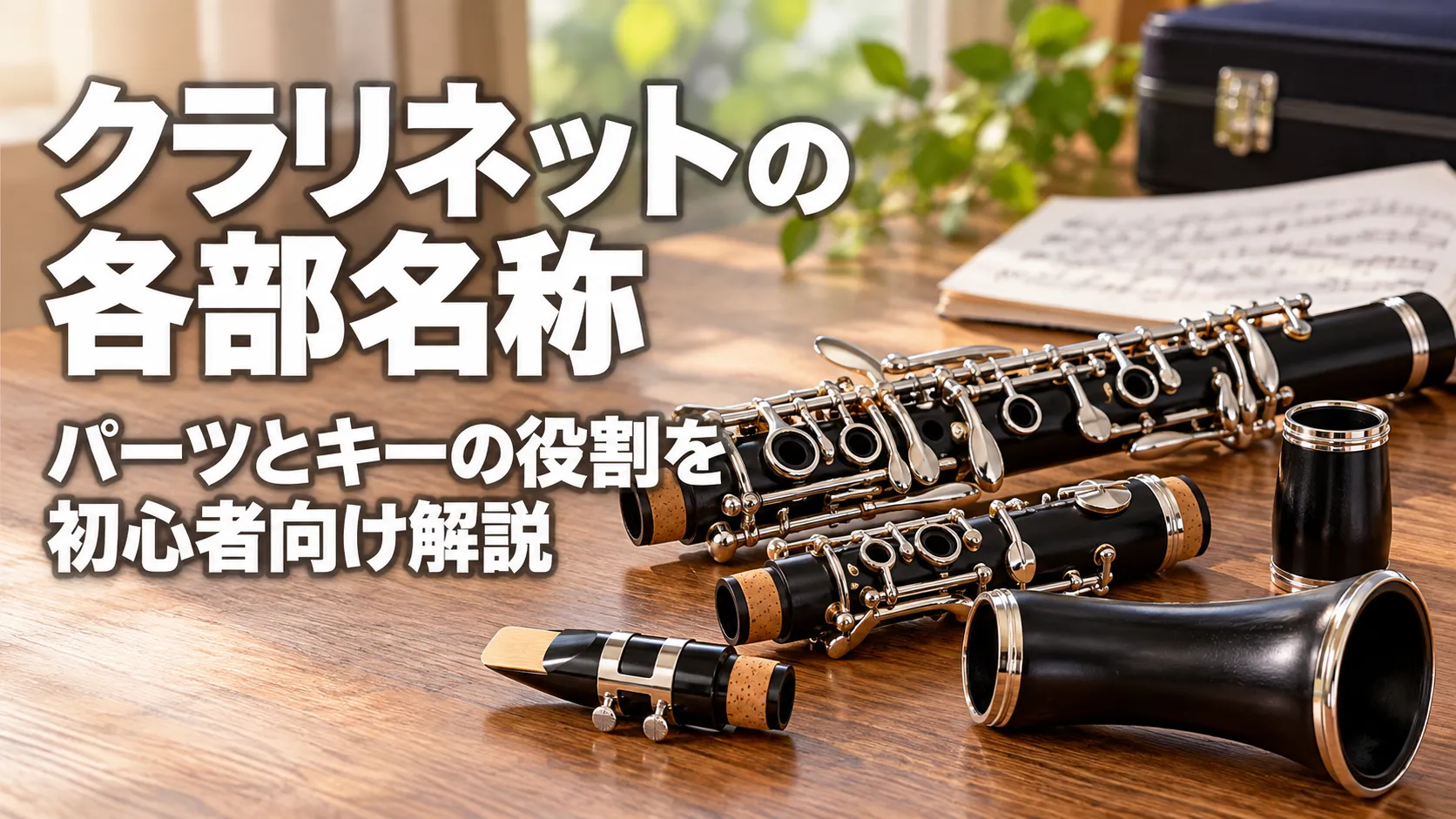 クラリネットの各部名称｜パーツとキーの役割を初心者向け解説