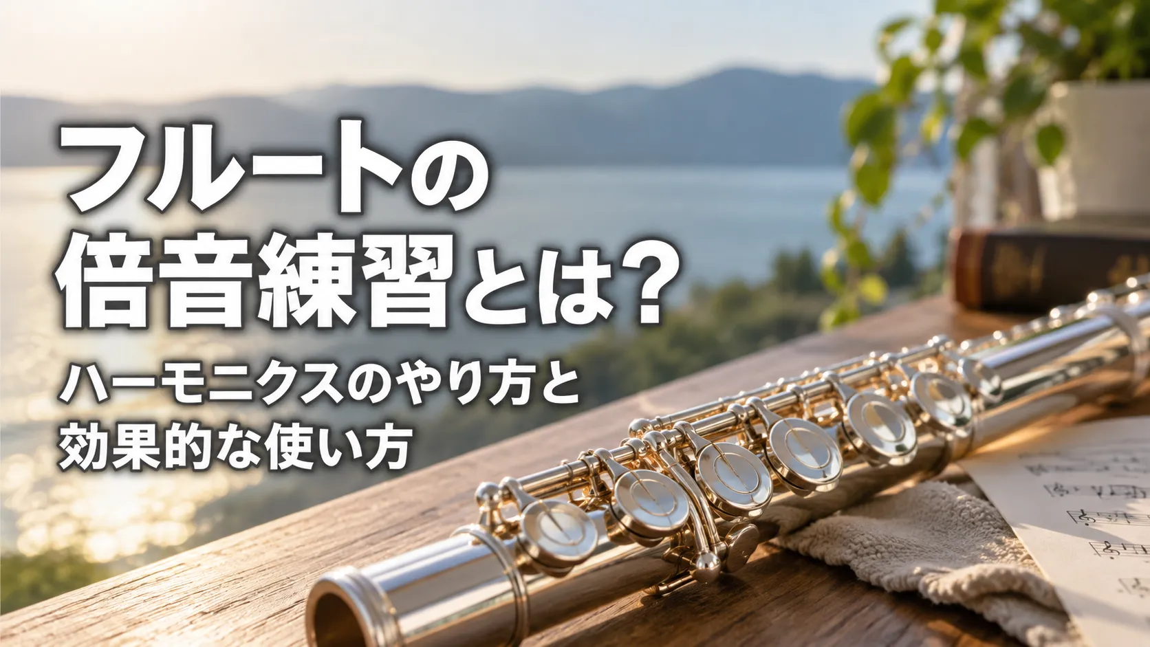 フルートの倍音練習とハーモニクスのやり方・効果的な使い方を紹介するアイキャッチ画像