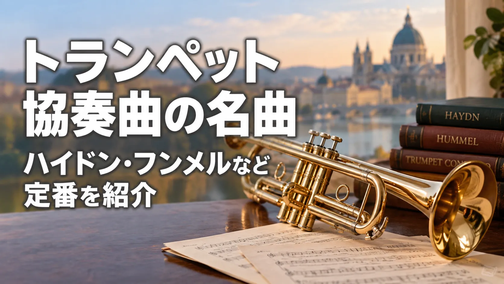 トランペット協奏曲の名曲と、ハイドン・フンメルなどの定番を紹介する記事のアイキャッチ画像。